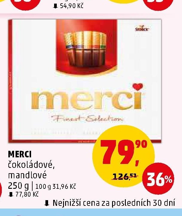 Merci čokoládové, mandlové 250 g