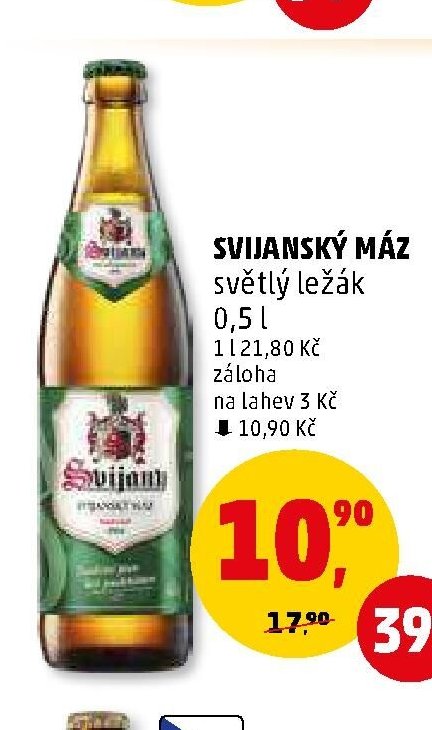 SVIJANSKÝ MÁZ světlý ležák 0,5 l