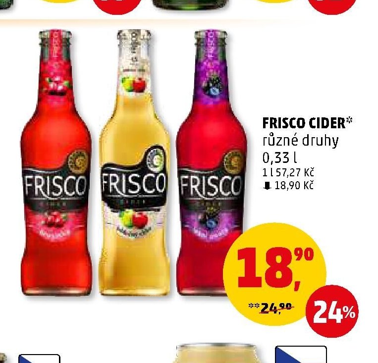 FRISCO CIDER různé druhy 0,33 l