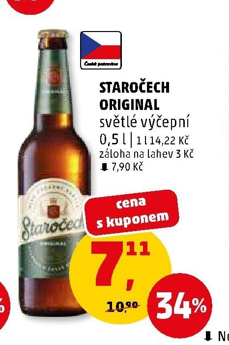 STAROČECH ORIGINAL světlé výčepní 0,5 l
