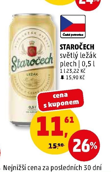 STAROČECH světlý ležák plech | 0,5 l