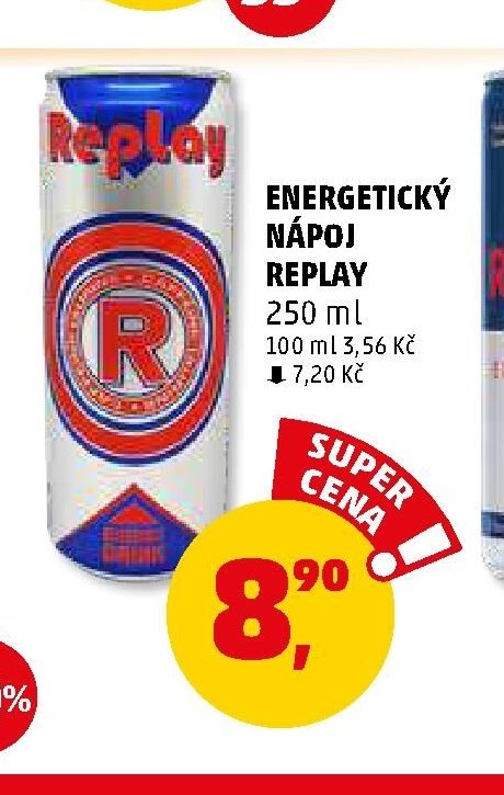 Energetický nápoj Replay
