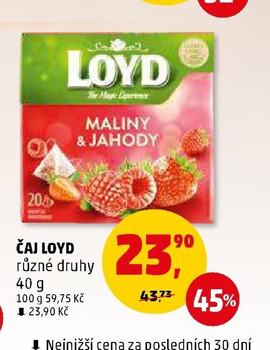 Čaj Loyd různé druhy 40 g