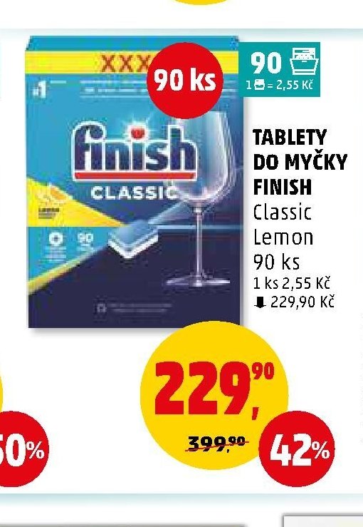 TABLETY DO MYČKY FINISH Classic Lemon
