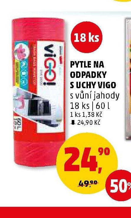 PYTLE NA ODPADKY S VŮNÍ JAHODY S UCHY VIGO