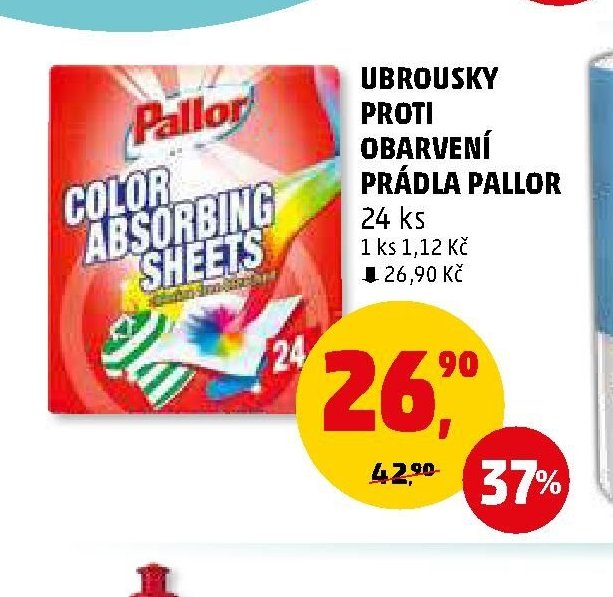 Ubrousky proti obarvení prádla Pallor 24 ks