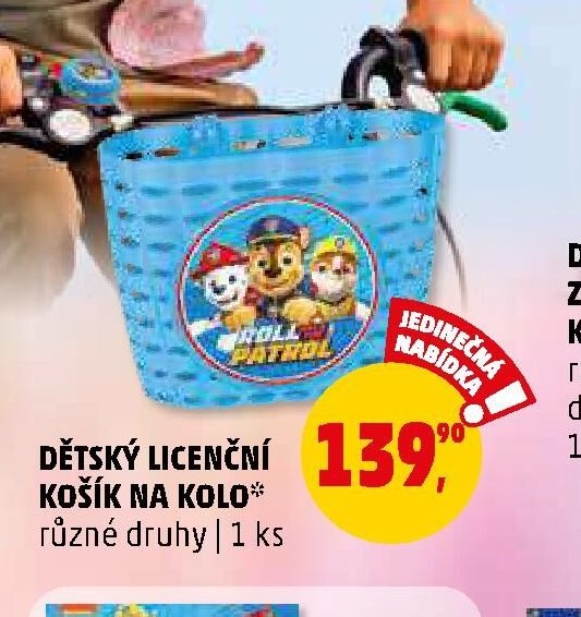 Dětský licenční košík na kolo