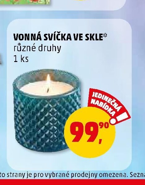 Vonná svíčka ve skle