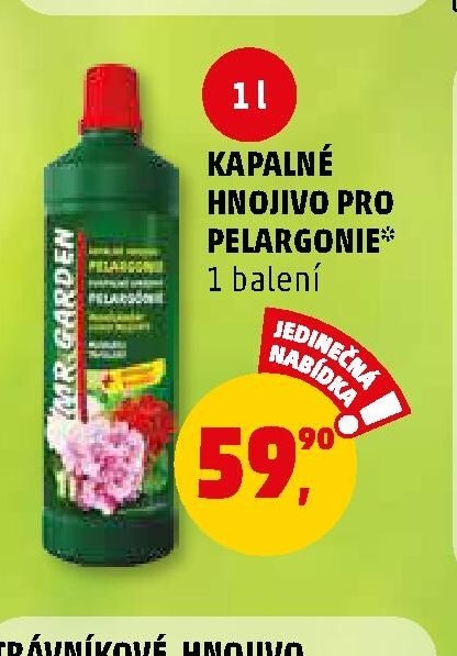 KAPALNÉ HNOJIVO PRO PELARGONIE