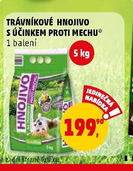 TRÁVNÍKOVÉ HNOJIVO S ÚČINKEM PROTI MECHU