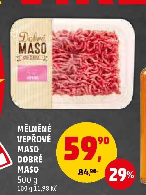 Mělněné vepřové maso Dobré maso