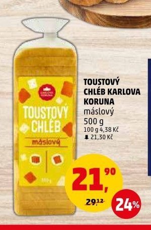 TOUSTOVÝ CHLÉB KARLOVA KORUNA