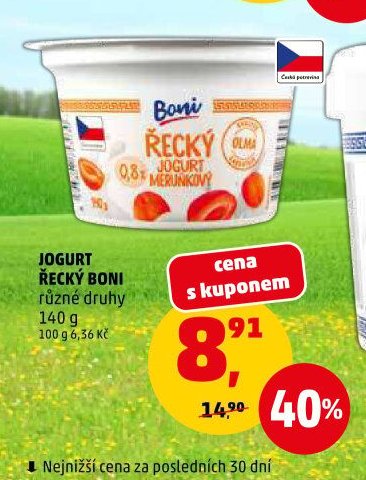 JOGURT ŘECKÝ BONI různé druhy 140 g