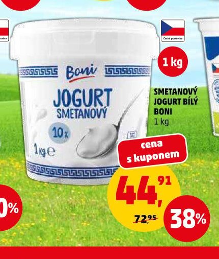 SMETANOVÝ JOGURT BÍLÝ BONI 1 kg