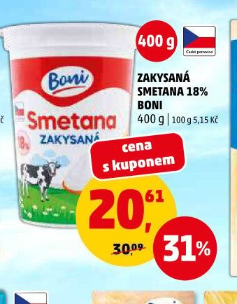 Zakysaná smetana 18% Boni
