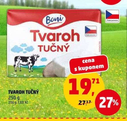 Tvaroh tučný Boni