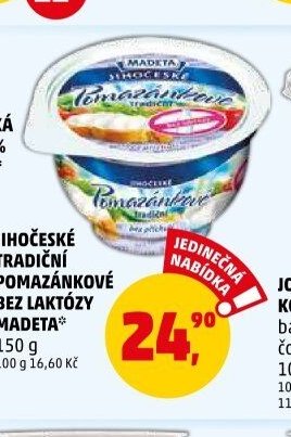 JIHOČESKÉ TRADIČNÍ POMAZÁNKOVÉ BEZ LAKTÓZY MADETA