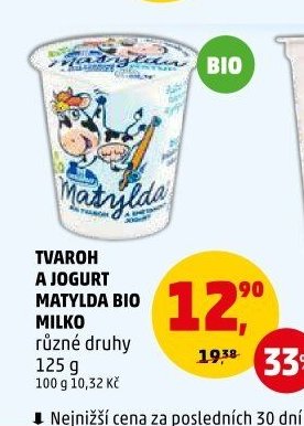 TVAROH A JOGURT MATYLDA BIO MILKO