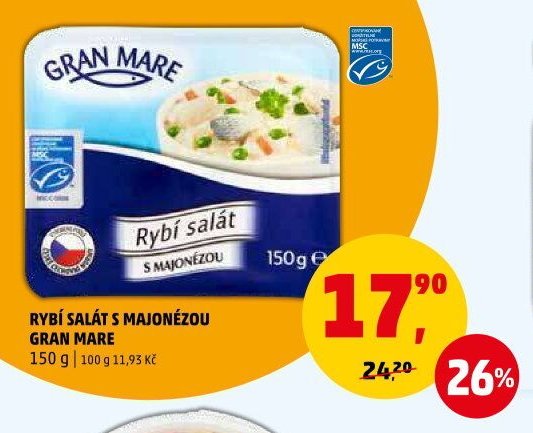RYBÍ SALÁT S MAJONÉZOU GRAN MARE