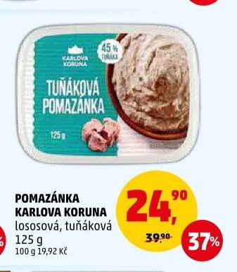 POMAZÁNKA KARLOVA KORUNA lososová, tuňáková