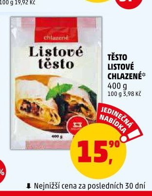 TĚSTO LISTOVÉ CHLAZENÉ