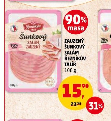 ZAUZENÝ ŠUNKOVÝ SALÁM ŘEZNÍKŮV TALÍŘ 100 g