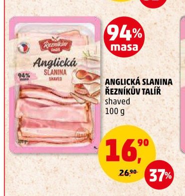 ANGLICKÁ SLANINA ŘEZNÍKŮV TALÍŘ shaved 100 g