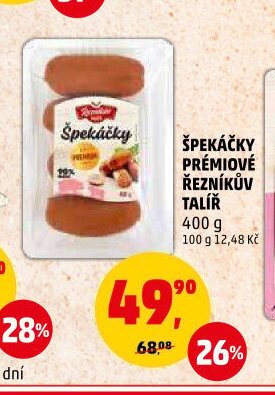ŠPEKÁČKY PRÉMIOVÉ ŘEZNÍKŮV TALÍŘ 400 g