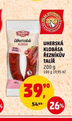UHERSKÁ KLOBÁSA ŘEZNÍKŮV TALÍŘ 200 g