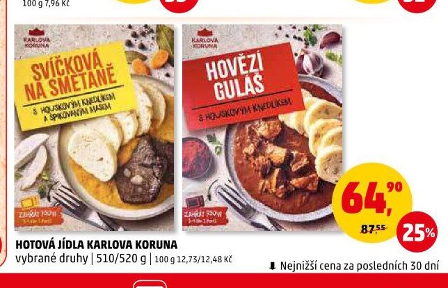 HOTOVÁ JÍDLA KARLOVA KORUNA