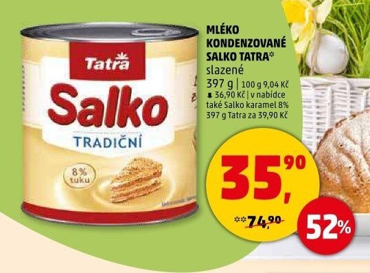 Mléko kondenzované Salko Tatra