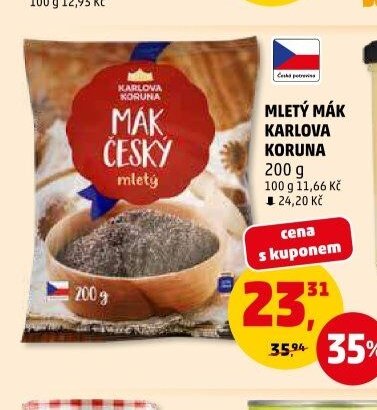 Mletý mák Karlova Koruna