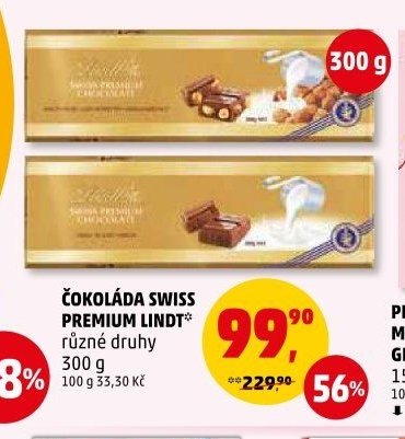 Čokoláda Swiss Premium Lindt 300 g