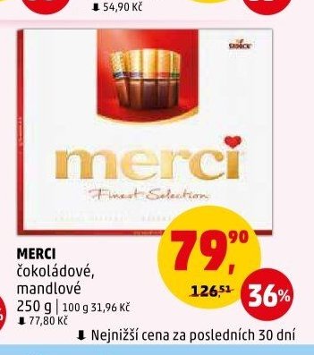 Merci čokoládové, mandlové 250 g