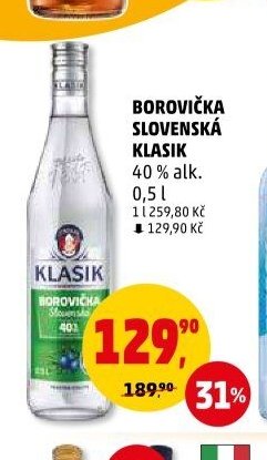 Borovička Slovenská Klasik 40 % alk.