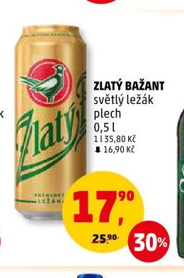 ZLATÝ BAŽANT světlý ležák plech | 0,5 l