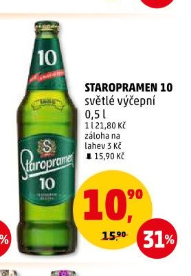 STAROPRAMEN 10 světlé výčepní | 0,5 l