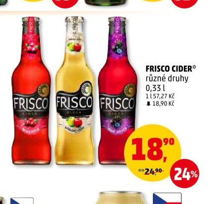 FRISCO CIDER různé druhy | 0,33 l