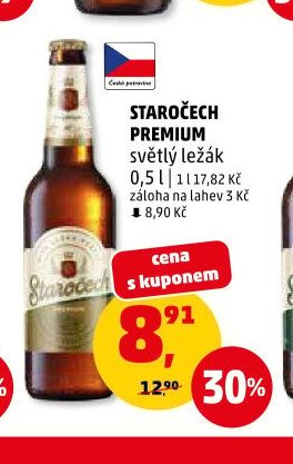 STAROČECH PREMIUM světlý ležák | 0,5 l