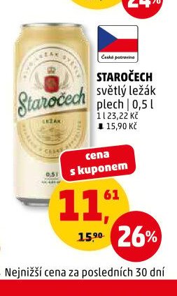 STAROČECH světlý ležák plech | 0,5 l