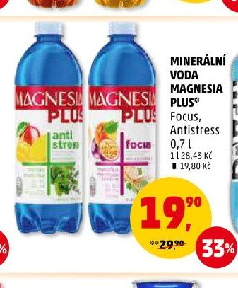 MINERÁLNÍ VODA MAGNESIA PLUS Focus, Antistress