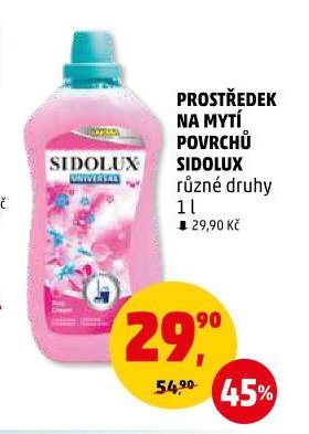 Prostředek na mytí povrchů Sidolux různé druhy