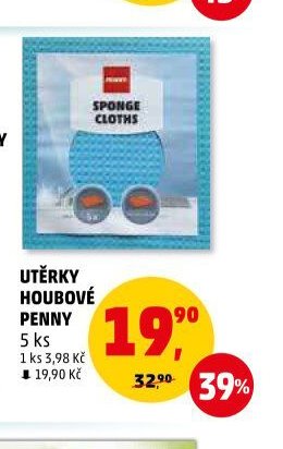 Utěrky houbové Penny