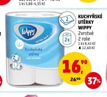 KUCHYŇSKÉ UTĚRKY WIPPY 2vrstvé 2 role