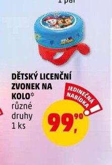 DĚTSKÝ LICENČNÍ ZVONEK NA KOLO