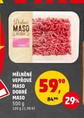 Mělněné vepřové maso Dobré maso