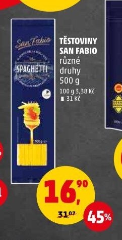 Těstoviny San Fabio různé druhy