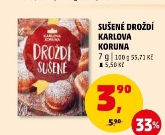 Droždí sušené Karlova Koruna