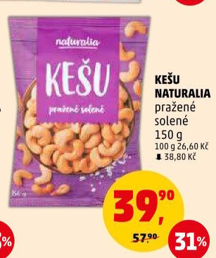 Kešu pražené Naturalia