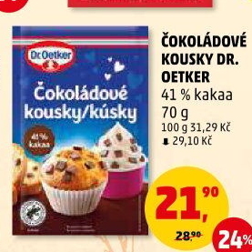 Kousky čokoládové Dr. Oetker
